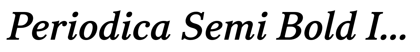 Periodica Semi Bold Italic